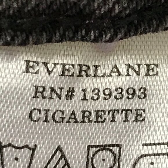 Everlane High Rise Slim Straight Ankle Cigarette Jeans Women 27 Gray Button Fly - Picture 12 of 14